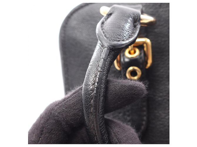 Miu Miu 2-Way Lederhandtasche Schwarz - Ansicht 8