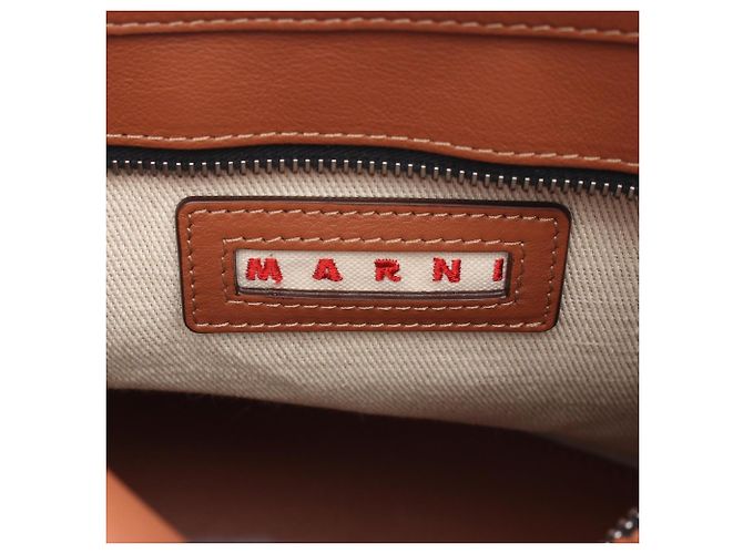 Marni Hobo-Schultertasche aus braunem Leder - Ansicht 4