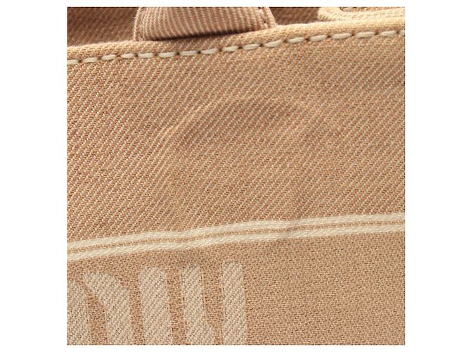 Borsa Tote Miu Miu in tela con logo Beige Crudo - vista 11