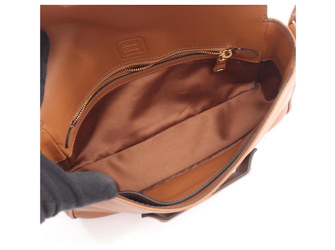 Borsa a mano 2-Way Miu Miu CRM FINE CALF Penny Marrone - vista 3