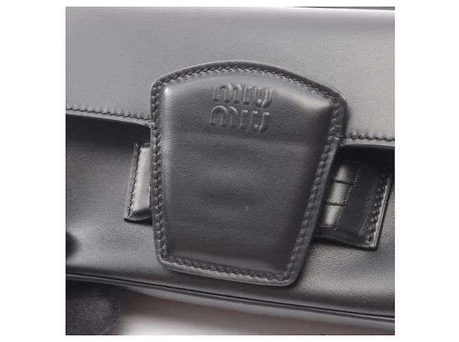 Borsa Miu Miu CRM Fine Calf Penny Nero - vista 5