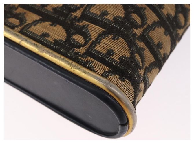 Borsa a tracolla Christian Dior Trotter Canvas Navy Gold Auth bs36117 D'oro Blu navy - vista 12
