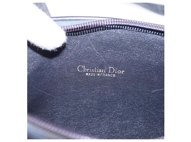 Borsa a tracolla Christian Dior Trotter Canvas Navy Gold Auth bs36117 D'oro Blu navy - vista 15