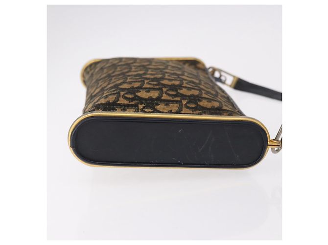 Borsa a tracolla Christian Dior Trotter Canvas Navy Gold Auth bs36117 D'oro Blu navy - vista 4