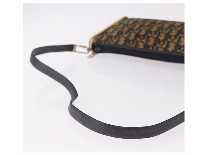 Borsa a tracolla Christian Dior Trotter Canvas Navy Gold Auth bs36117 D'oro Blu navy - vista 7