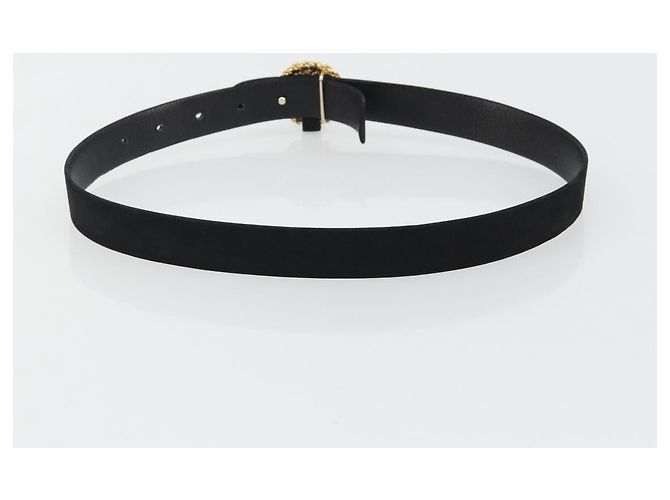 Cintura Christian Dior in pelle scamosciata 32.3'' Nero Oro Auth 188621 D'oro - vista 2