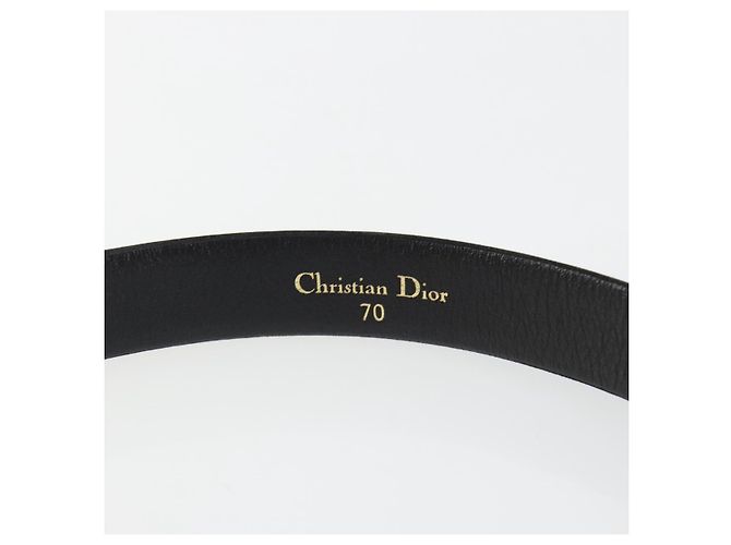 Cintura Christian Dior in pelle scamosciata 32.3'' Nero Oro Auth 188621 D'oro - vista 7