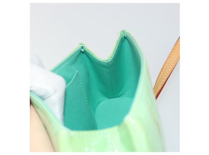 LOUIS VUITTON Vernis Biscayne Bay PM Shoulder Bag Peppermint M91289 Auth ep15577 Green - view 19