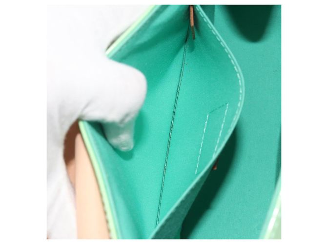 LOUIS VUITTON Vernis Biscayne Bay PM Shoulder Bag Peppermint M91289 Auth ep15577 Green - view 21