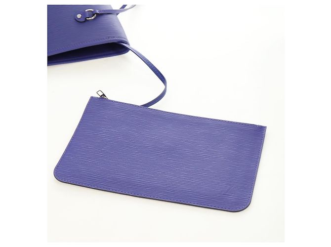 Borsa Tote LOUIS VUITTON Epi Neverfull MM Purple Fig M40883 LV Auth mr2592V Porpora Viola scuro - vista 20