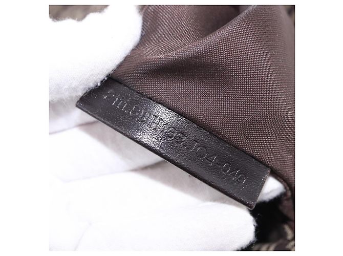 Sac à main FENDI Zucchino Canvas Marron Auth ka5289 - vue 22