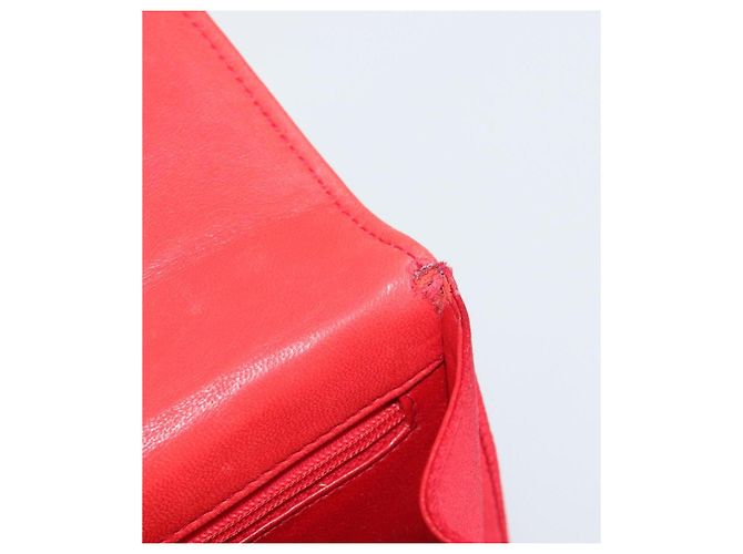 Borsa a tracolla CHANEL Matelasse Chain Gribois Raso Rosso Gold CC Auth 195020 D'oro - vista 16