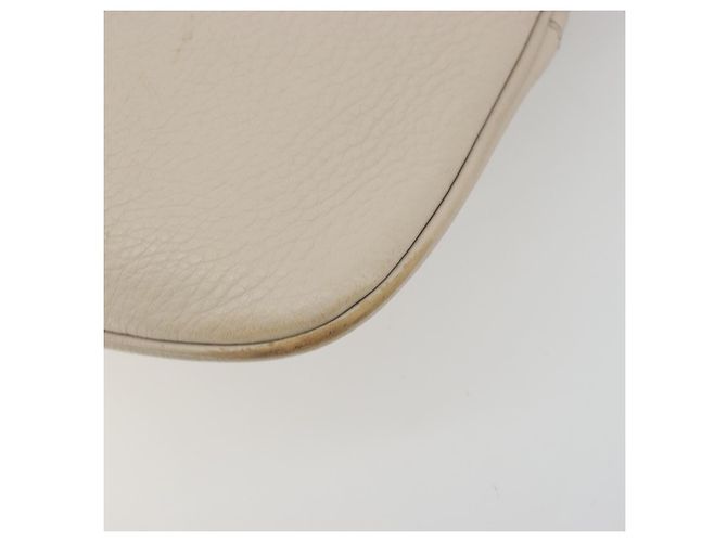 Borsa a tracolla Salvatore Ferragamo Gancini in pelle Ivory Silver Auth 196279 Argento Crudo - vista 10