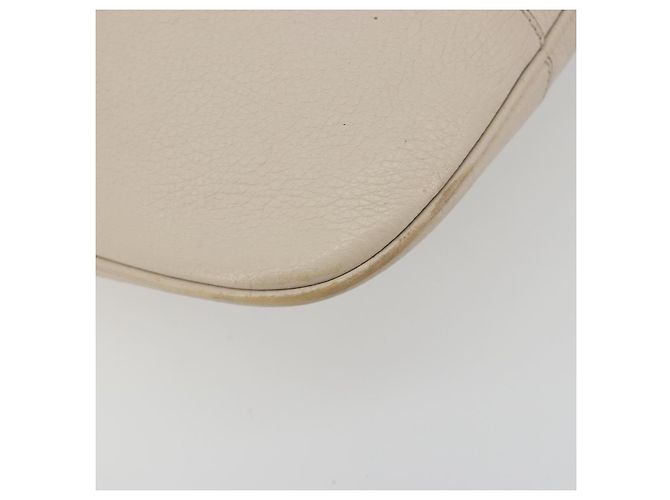 Borsa a tracolla Salvatore Ferragamo Gancini in pelle Ivory Silver Auth 196279 Argento Crudo - vista 11