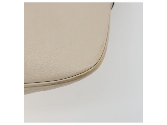 Borsa a tracolla Salvatore Ferragamo Gancini in pelle Ivory Silver Auth 196279 Argento Crudo - vista 12