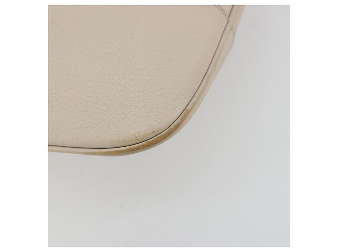 Borsa a tracolla Salvatore Ferragamo Gancini in pelle Ivory Silver Auth 196279 Argento Crudo - vista 13