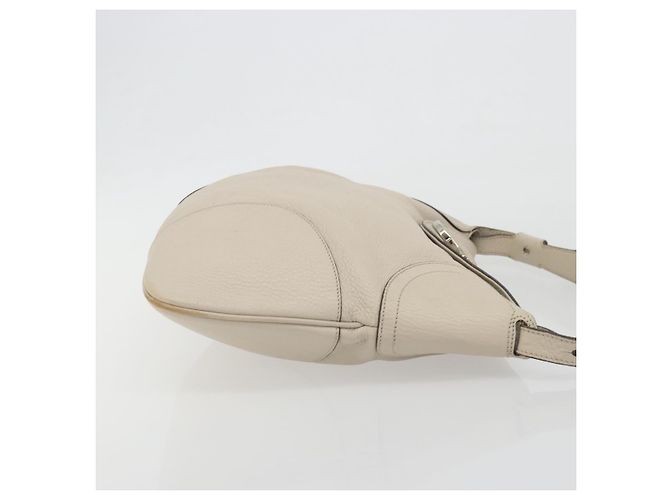 Borsa a tracolla Salvatore Ferragamo Gancini in pelle Ivory Silver Auth 196279 Argento Crudo - vista 4