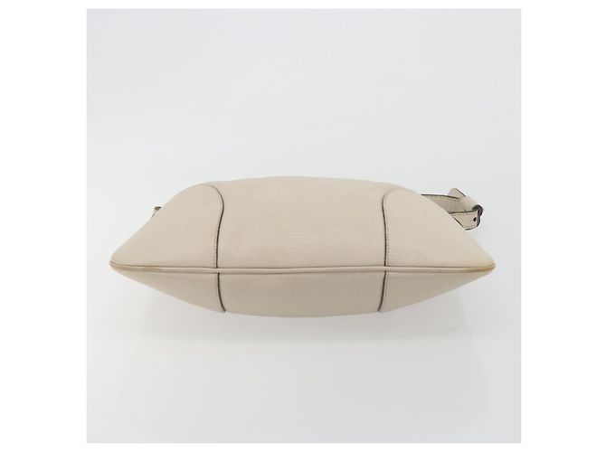 Borsa a tracolla Salvatore Ferragamo Gancini in pelle Ivory Silver Auth 196279 Argento Crudo - vista 9