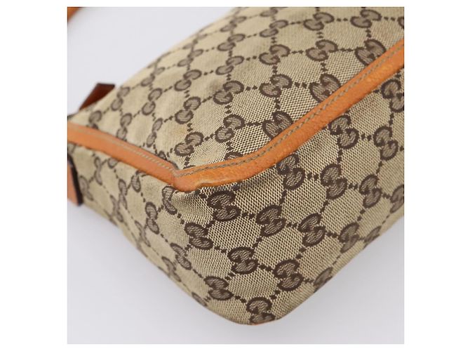 Borsa GUCCI GG Canvas Beige Gold Tone 146244 Auth BA15387 - vista 11