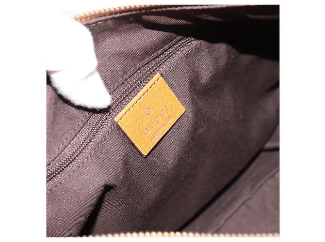 Borsa GUCCI GG Canvas Beige Gold Tone 146244 Auth BA15387 - vista 15