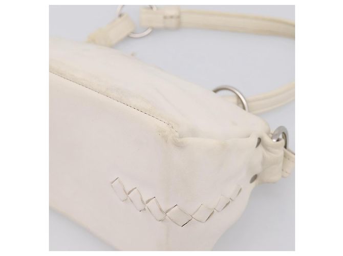 Borsa a tracolla BOTTEGA VENETA in pelle White Gold Auth 201972 Bianco D'oro - vista 10