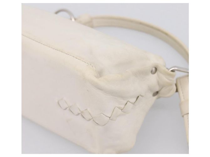 Borsa a tracolla BOTTEGA VENETA in pelle White Gold Auth 201972 Bianco D'oro - vista 12