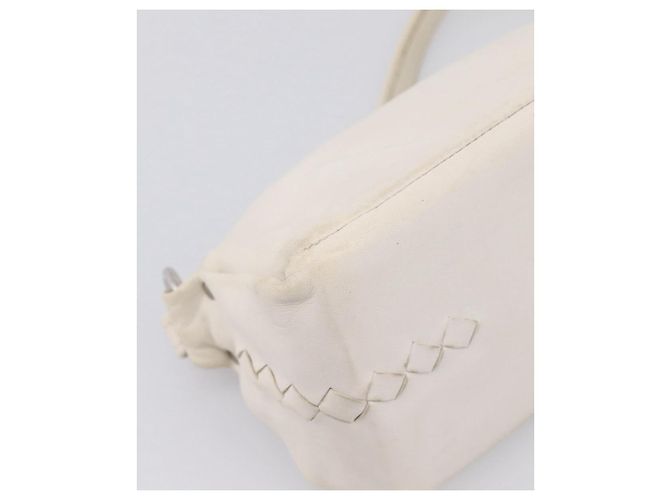 Borsa a tracolla BOTTEGA VENETA in pelle White Gold Auth 201972 Bianco D'oro - vista 13
