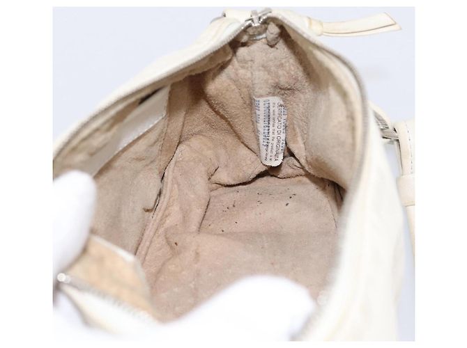 Borsa a tracolla BOTTEGA VENETA in pelle White Gold Auth 201972 Bianco D'oro - vista 17
