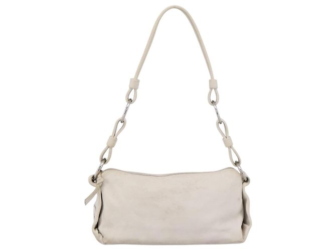 Borsa a tracolla BOTTEGA VENETA in pelle White Gold Auth 201972 Bianco D'oro - vista 2