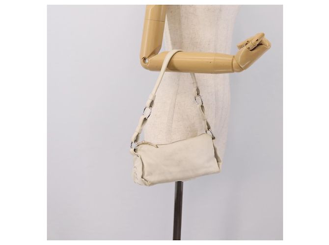 Borsa a tracolla BOTTEGA VENETA in pelle White Gold Auth 201972 Bianco D'oro - vista 21