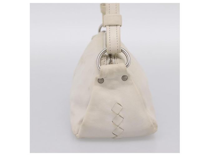 Borsa a tracolla BOTTEGA VENETA in pelle White Gold Auth 201972 Bianco D'oro - vista 5