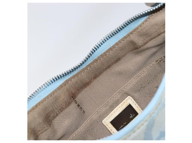 Borsa a tracolla FENDI Canvas Azzurro Argento 8BR248 Auth 199506 Blu chiaro - vista 15