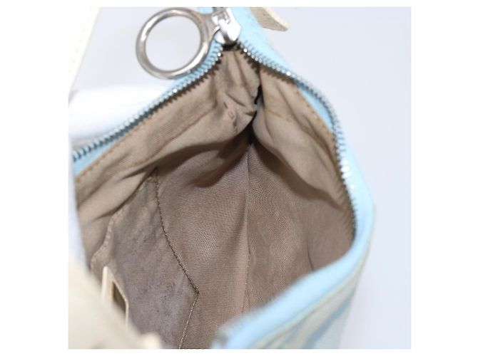 Borsa a tracolla FENDI Canvas Azzurro Argento 8BR248 Auth 199506 Blu chiaro - vista 18