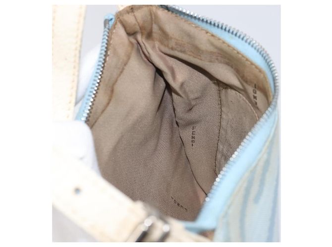 Borsa a tracolla FENDI Canvas Azzurro Argento 8BR248 Auth 199506 Blu chiaro - vista 19
