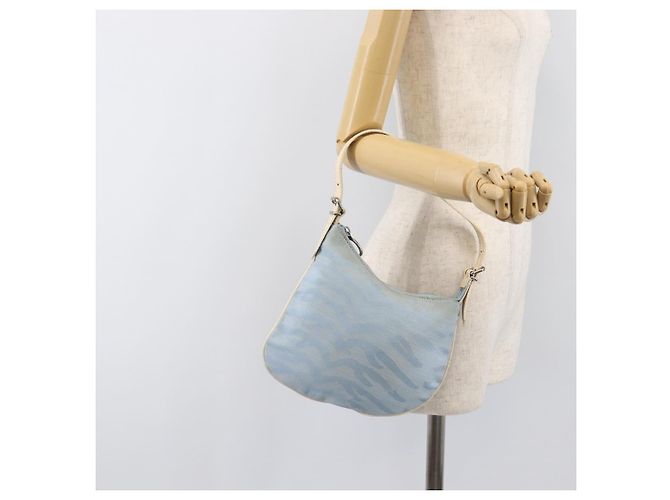 Borsa a tracolla FENDI Canvas Azzurro Argento 8BR248 Auth 199506 Blu chiaro - vista 22