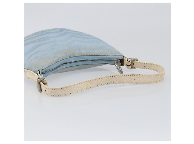 Borsa a tracolla FENDI Canvas Azzurro Argento 8BR248 Auth 199506 Blu chiaro - vista 7