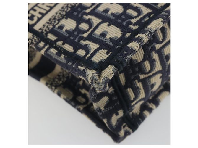 Christian Dior Trotter Book Tote Mini Vertical Phone Bag Navy Auth 196183A Blu navy - vista 13