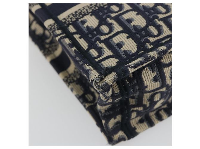 Christian Dior Trotter Book Tote Mini Vertical Phone Bag Navy Auth 196183A Blu navy - vista 15
