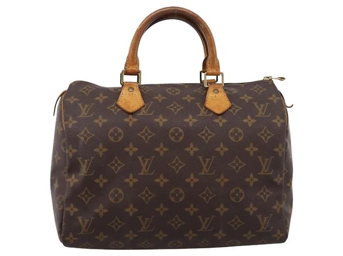 Borsa a mano LOUIS VUITTON Monogram Speedy 30 M41526 LV Auth 205078 Monogramma - vista 13