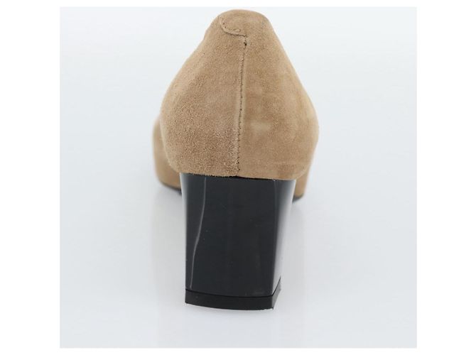 Décolleté TOD'S Suede 37 Beige Gold Auth 193710M D'oro - vista 17