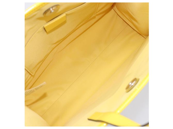 Borsa Tote GUCCI Higuchi Yoko in cotone giallo 605613 Auth 167610SAM - vista 16