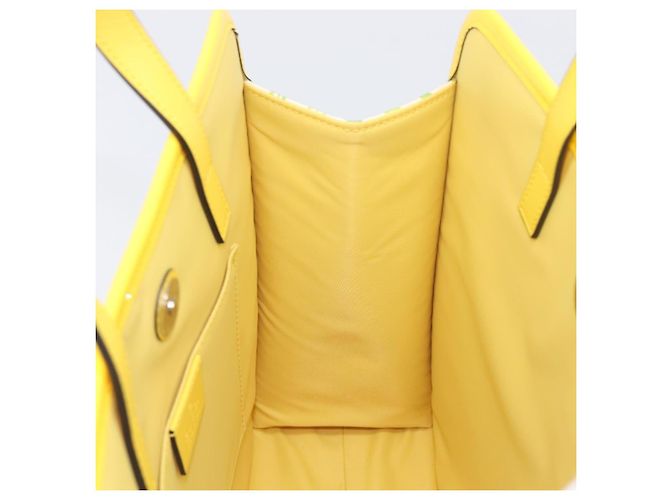 Borsa Tote GUCCI Higuchi Yoko in cotone giallo 605613 Auth 167610SAM - vista 17