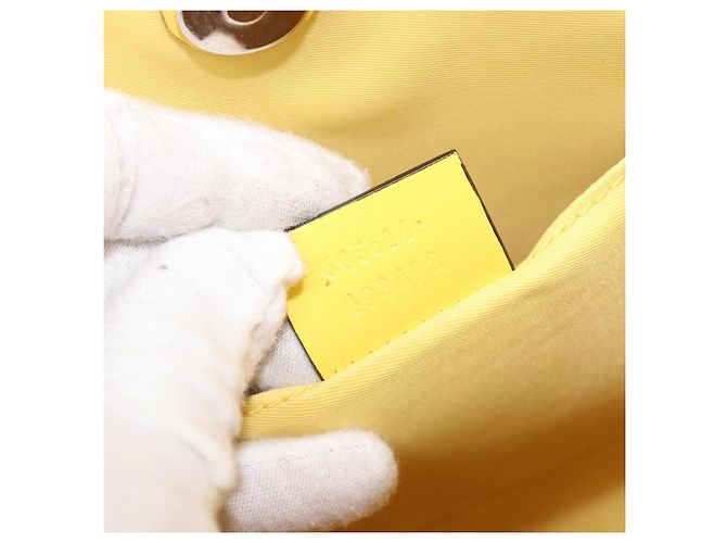Borsa Tote GUCCI Higuchi Yoko in cotone giallo 605613 Auth 167610SAM - vista 20