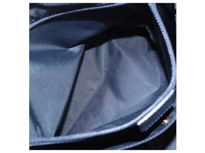 Borsa a mano Double Saddle in tela Trotter Christian Dior Navy Tono Oro Auth ka6207 Blu navy - vista 34