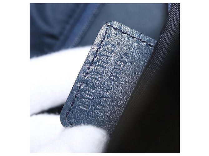 Borsa a mano Double Saddle in tela Trotter Christian Dior Navy Tono Oro Auth ka6207 Blu navy - vista 36
