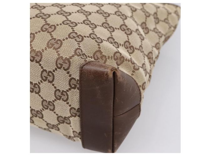 Borsa Tote GUCCI GG Canvas Beige Silver 28893 Auth 204253 Argento - vista 12