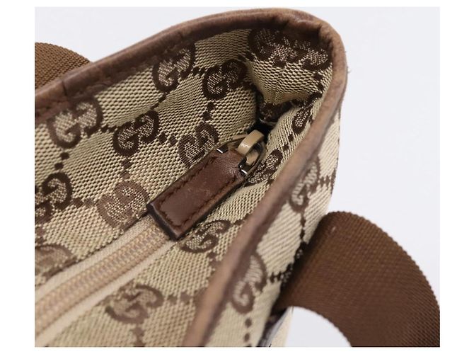 Borsa Tote GUCCI GG Canvas Beige Silver 28893 Auth 204253 Argento - vista 14