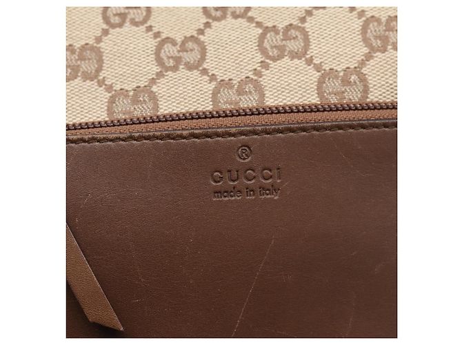 Borsa Tote GUCCI GG Canvas Beige Silver 28893 Auth 204253 Argento - vista 16