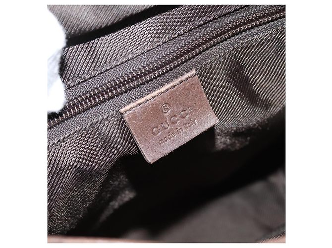 Borsa Tote GUCCI GG Canvas Beige Silver 28893 Auth 204253 Argento - vista 17