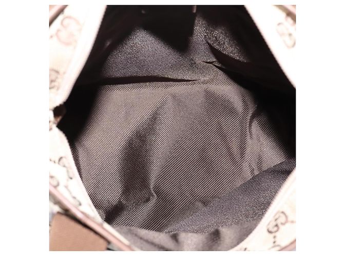 Borsa Tote GUCCI GG Canvas Beige Silver 28893 Auth 204253 Argento - vista 18
